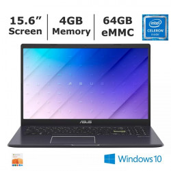 Asus L510 90NB0Q65-M13010 Laptop, Intel Celeron N4020 Processor, 4GB Memory, 64GB EMMC - BONUS 1-Year Of Office365 Personal