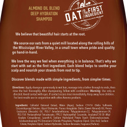 Aveeno Almond Oil Blend Sulfate-Free Shampoo with Avocado Oil for Intense Hydration, Deep Moisturizing Shampoo for Thick, Curly, Frizzy or Coarse Hair, Paraben & Dye-Free, 12 Fl Oz