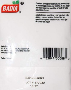 Badia Cream of Tartar 1.5 oz