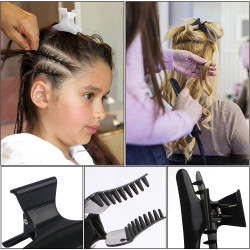 BAHABY Hair Clips for Styling Sectioning 12 Pack Black White Butterfly Hair Clips for Women Hair Clamps for Hair Deep Conditioning, Blow Drying, Cutting, Coloring, Styling, Sectioning