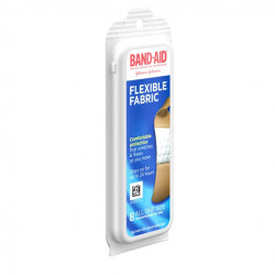 Band-Aid Brand Flexible Fabric Adhesive Bandages, All One Size, 8 ct