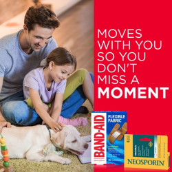 Band-Aid Brand Flexible Fabric Adhesive Bandages, All One Size, 8 ct