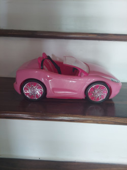Barbie Doll Glam Pink Convertible Toy Car Mattel 2010 w/ Seat Belts 2010