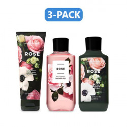 Bath & Body Works Rose Body Lotion, Shower Gel & Body Cream "3-PACK"
