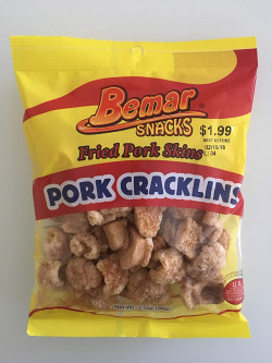 Bemar Snacks Fried Pork Skins Pork Cracklins 3.5 Oz Per Bag