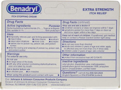Benadryl Itch Stopping Cream Extra Strength 1 oz