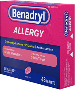 Benadryl Ultratabs Antihistamine Allergy Medicine, Diphenhydramine HCl ...