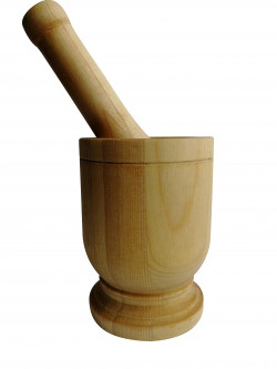 Bene Casa Wooden Mortar And Pestle || 5.2-inches