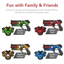 Best Choice Products Set of 4 Infrared Laser Tag Guns & Vest Set for Kids & Adults