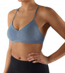 2 For 15 BLACK/BLUE Women Yoga Sexy Padded Sports Bra