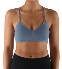 2 For 15 BLACK/BLUE Women Yoga Sexy Padded Sports Bra