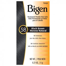 Bigen Permanent Powder Hair Color #58 Black Brown, 0.21 Oz