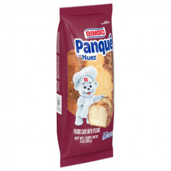 Bimbo Panqué Con Nuez Pound Cake with Pecans, No High Fructose Corn Syrup, 9 Ounces