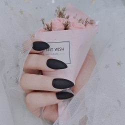 Black | Fake Matted Nails