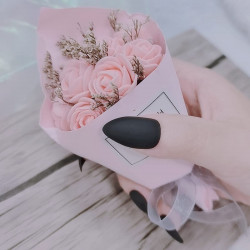 Black | Fake Matted Nails