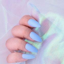 Sky Blue Nails - Matte Coffin Nails | Eishops