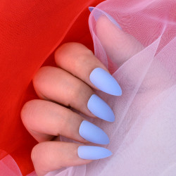 Sky Blue Nails - Matte Coffin Nails | Eishops