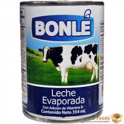 Bonle Leche Evaporada (Evaporated) Milk 11.97 Oz