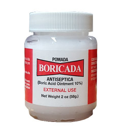 Boric Acid Ointment 10%, Pomada Boricada Antiseptica 10% , Net Weight 2 Oz