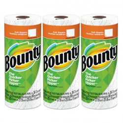 Bounty 36 Sheets, White Paper Towels (Pack Of 3 Rolls)