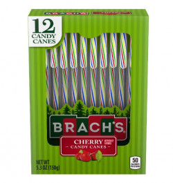 Brach's Holiday Cherry Candy Canes, 12ct Box