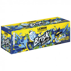 Brisk Lemon Iced Tea 12 Oz, 12 Pack Cans