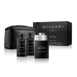 Bvlgari Roma Man Black Cologne 4 Pc Gift Set EDT 3.4 Oz Men