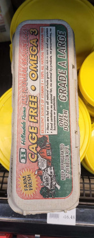 cage free, omega 3, grade A large