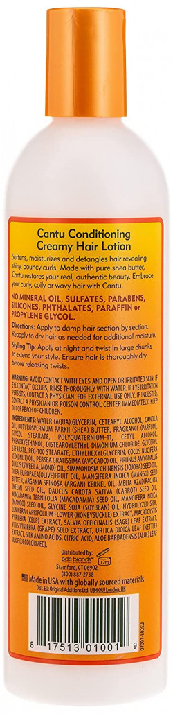 Cantu Conditioning Creamy Hair Lotion with Shea Butter for Natural Hair, 12 fl oz