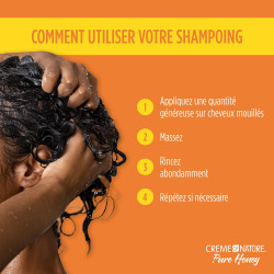 Champú de aceite de coco por Creme of Nature, defensa seca para cabello dañado, 12.07 onzas líquidas
