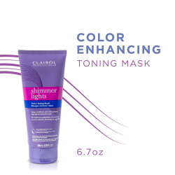 Clairol Professional Shimmer Lights Violet Toning Mask, Deep Conditions With Coconut, Jojoba & Argan Oil