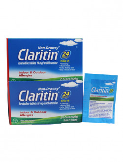 CLARITIN |non-Drowsy| 24 Hrs| 20 1-Count Pouches| 20 Tablets