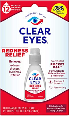 Clear Eyes Redness Eye Relief Eye Drops, Relieves Redness & Calms Irritation, 0.5 Fl Oz