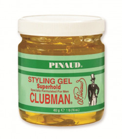 Clubman Pinaud Hard To Hold Styling Gel Specially Formulated for Men, 16-Ounce (Pack of 3)