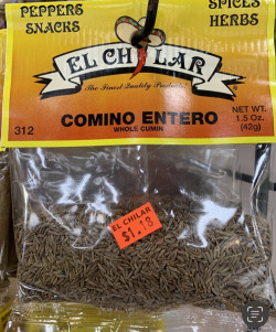 Comino Entero | Whole Cumin | El Chilar |Spice Herbs |1.5 Oz