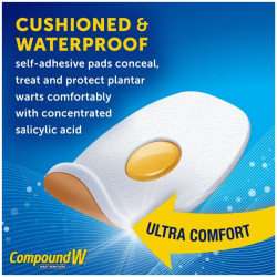 Compound W Maximum Strength One Step Plantar Wart Remover Foot Pads, 20 Count