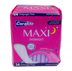 Coralite 24ct Maxi Overnight Pads
