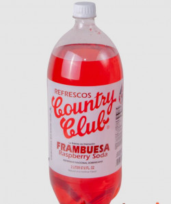 Country Club Refrescos Frambuesa Raspberry Soda, 67.6 Fl Oz (2 Liter Bottle)