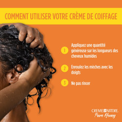 Curl Cream for Curly Hair by Creme of Nature, Moisture Whip Twisting Cream for Dry Dehydrated Hair with Pure Honey, 11.5 Fl Oz