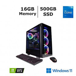 CyberPowerPC Gamer Supreme SLC3500BJV5 Gaming Desktop, Intel Core I5 Processor, 16GB Memory, 500GB SSD With NVIDIA GeForce RTX