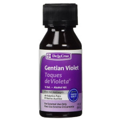De La Cruz Gentian Violet - Violeta De Genciana - Tincture Of Violet 1% First Aid Antiseptic, 1 FL OZ
