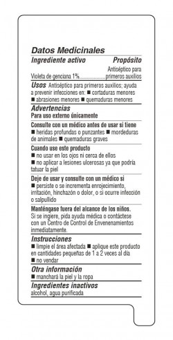 De la Cruz Gentian Violet - Violeta de Genciana - Tincture of Violet 1% First Aid Antiseptic, 1 FL OZ