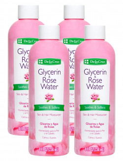 De La Cruz Glycerin & Rose Water Skin Moisturizer 8 oz