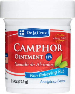 De La Cruz Pain Relief Cream - Maximum Strength Muscle And Joint Camphor Ointment To Reduce Pain And Inflammation 11% 2.5 Oz (70.9 G)
