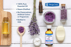 De La Cruz Pure Lavender Essential Oil, Steam-Distilled, Bottled in USA 2 FL. OZ. (1 Bottle)