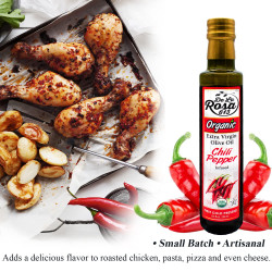 De La Rosa 100% ORGANIC Chili Pepper Infused Extra Virgin Olive Oil