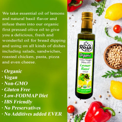 De La Rosa 100% ORGANIC Lemon Basil Infused Extra Virgin Olive Oil