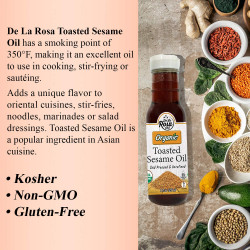De La Rosa 100% ORGANIC Toasted Sesame Oil