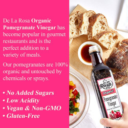 De La Rosa ORGANIC 100% Pure Pomegranate Vinegar