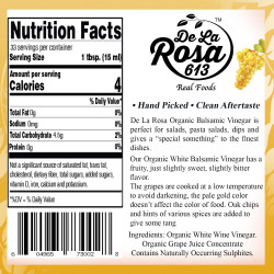 De La Rosa Organic White Balsamic Vinegar